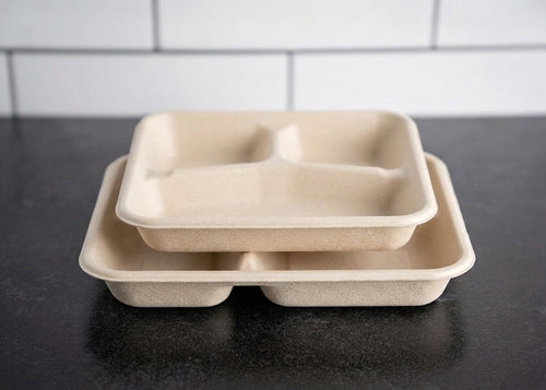 Bagasse 3CP Meal tray