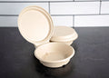 Bagasse Bio Degradable Rice Bowls Hinged Lid
